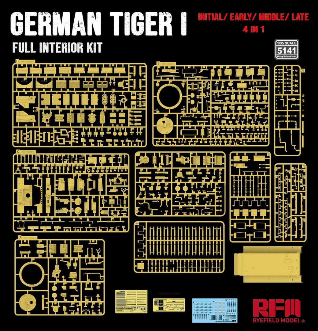 Pz.Kpfw. VI Ausf.E Tiger 1 - Full Interior Kit - 4 in 1