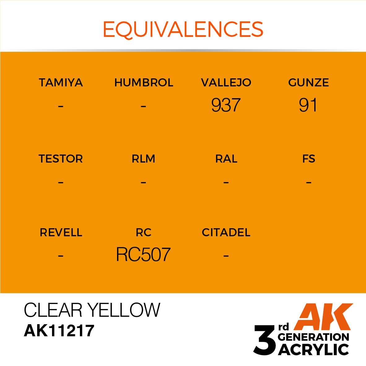 Clear Yellow - Standard