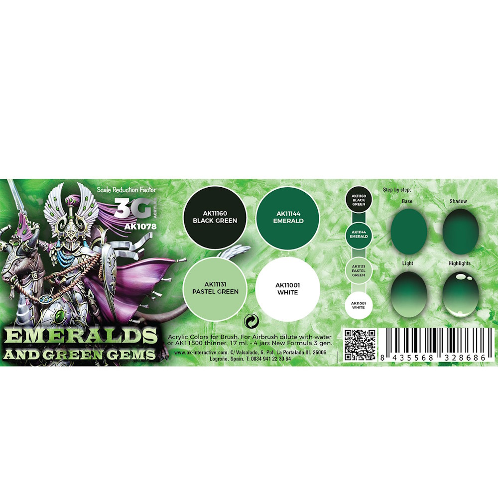 Emeralds And Green Gems - Wargame Color Set
