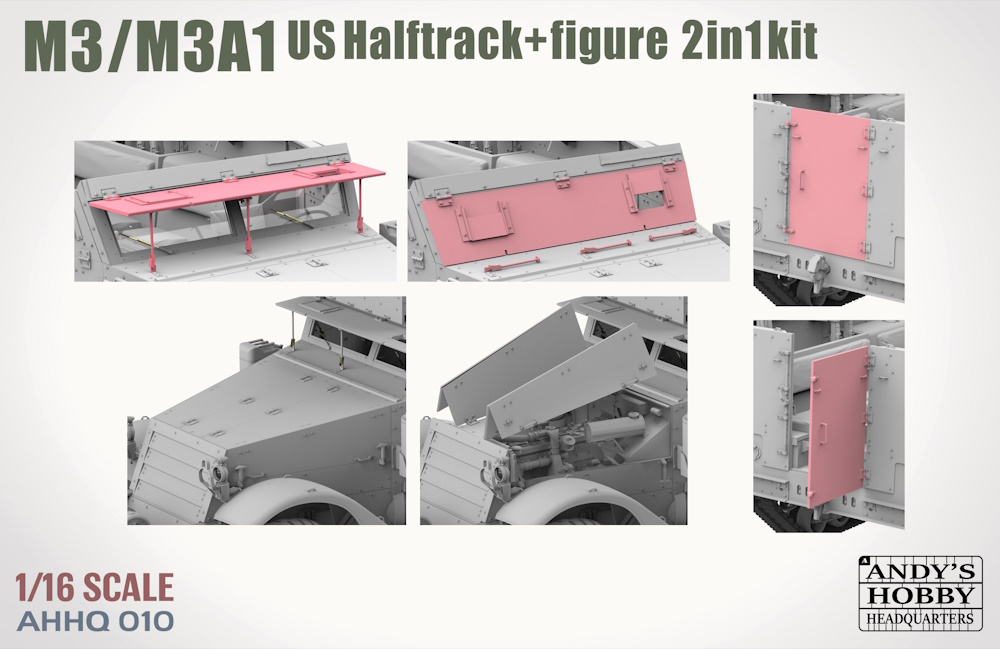 M3 / M3A1 U.S. Halftrack 2 in 1 Kit M3 / M3A1 U.S. Halftrack 2 in 1 Kit