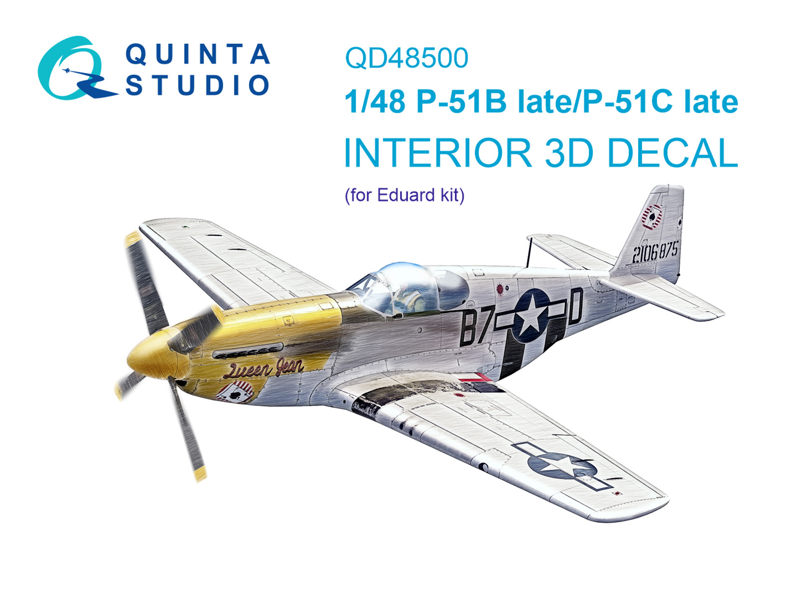 P-51B late/P-51C Late 3D-Printed & coloured Interior on decal paper (Eduard) P-51B late/P-51C Late 3D-Printed & coloured Interior on decal paper (Eduard)
