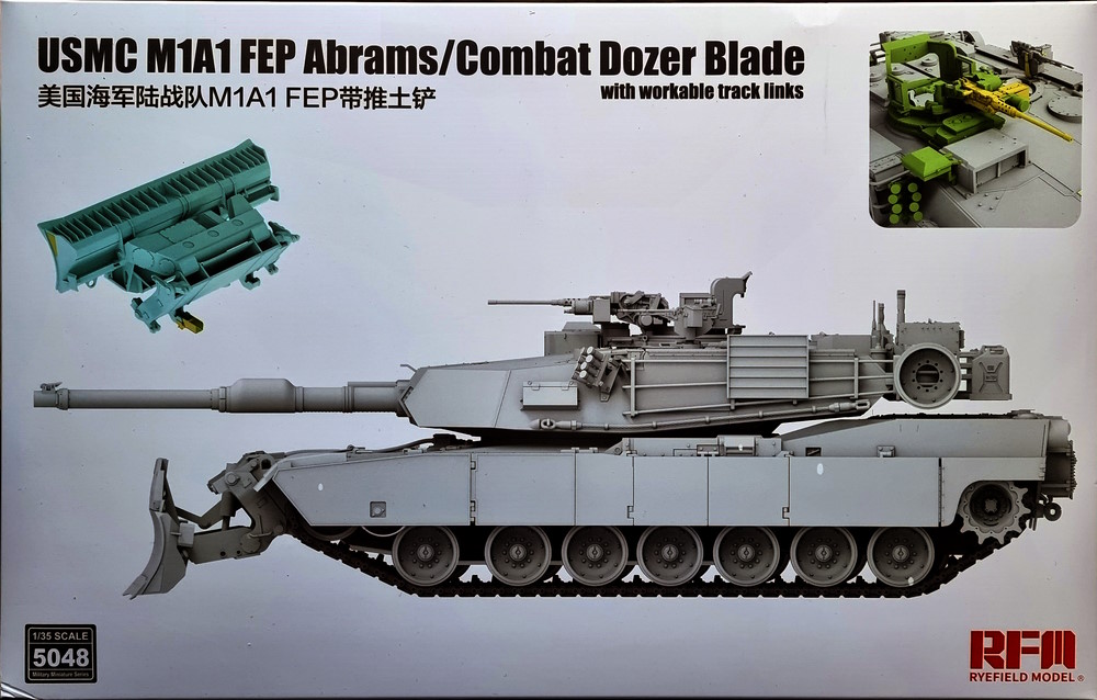 USMC M1A1 FEP Abrams/Combat Dozer Blade with workable track links