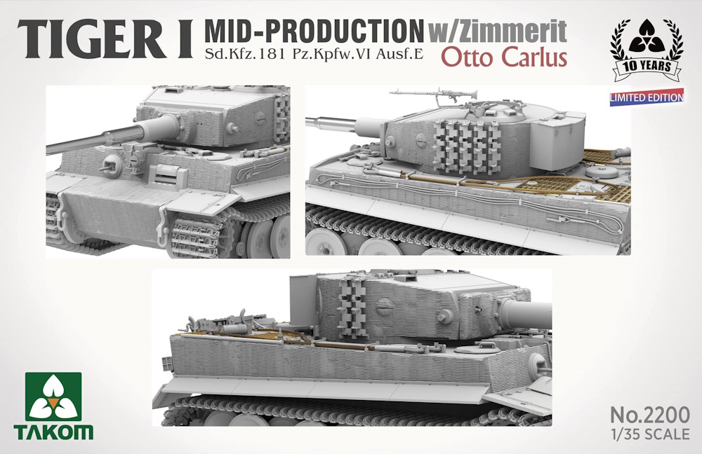 Tiger I Mid-Production w/Zimmerit - Sd.Kfz.181 Pz.Kpfw.VI Ausf.E - Otto Carius