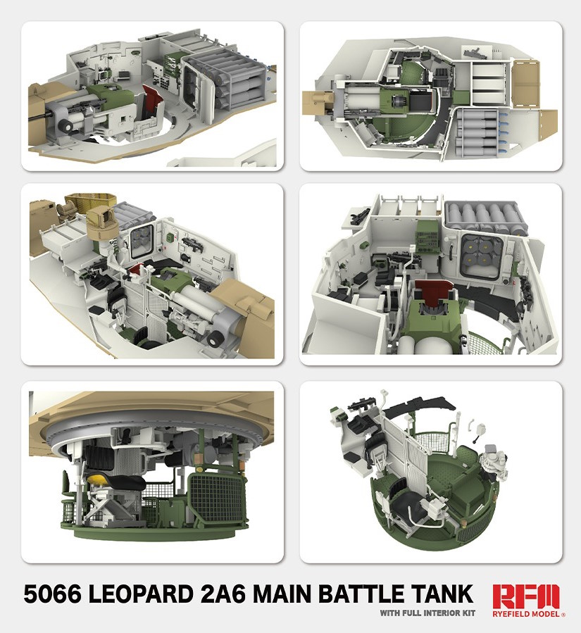Leopard 2A6 Main Battle Tank mit kompletter Inneneinrichtung