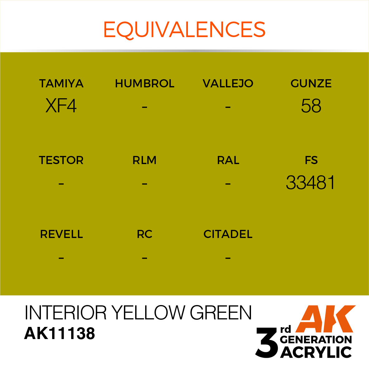 Interior Yellow Green - Standard