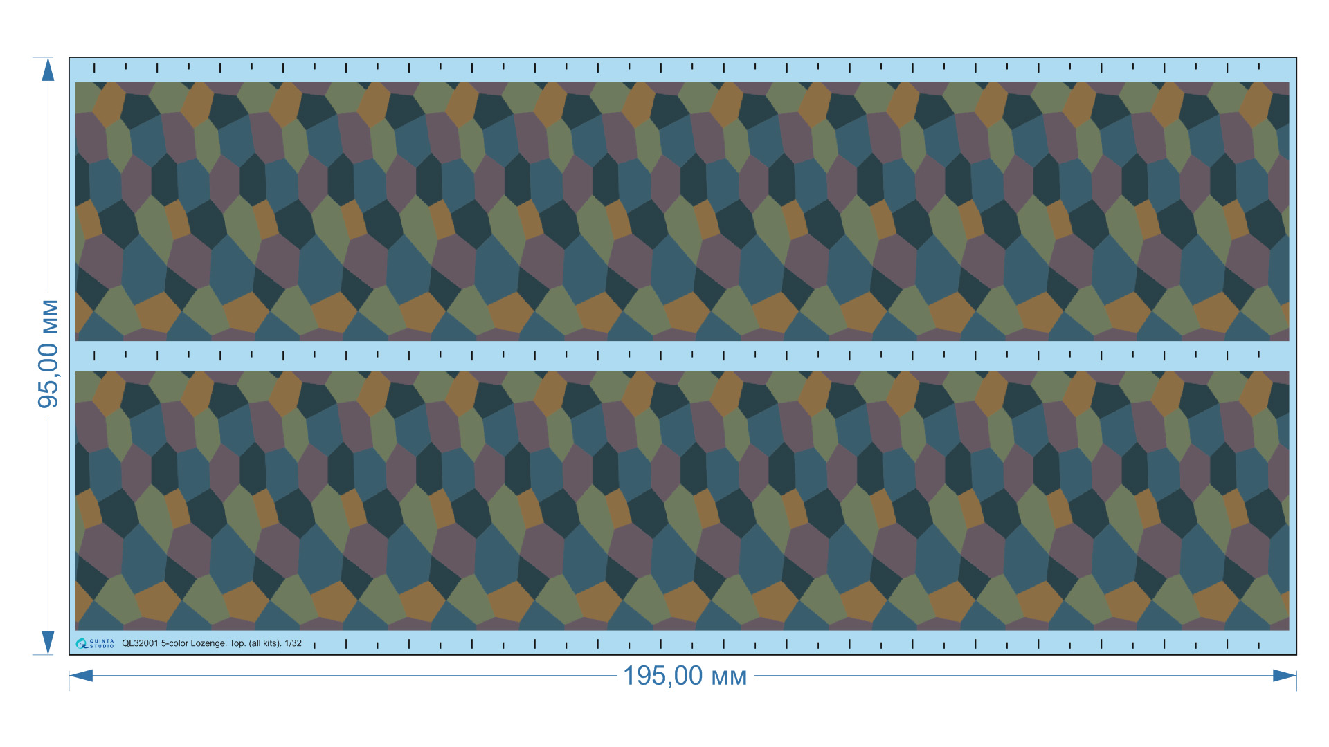 German WWI 5-Colour Lozenge (upper surface)