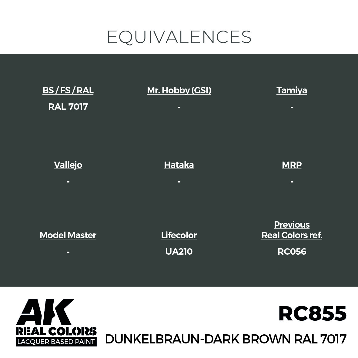 Dunkelbraun-Dark Brown RAL 7017