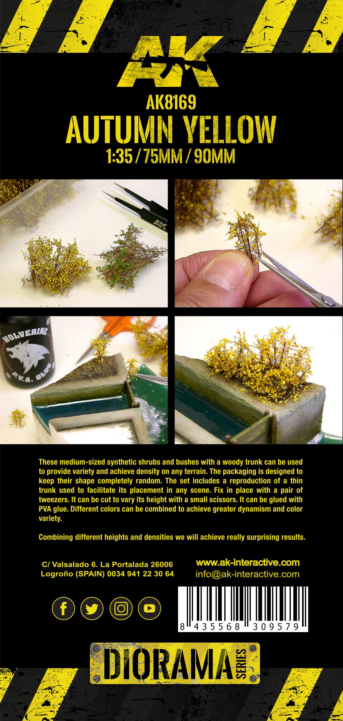 Gelbe Herbststräucher 1:35 / 75mm / 90mm - Autumn Yellow Shrubberies 1:35 / 75mm / 90mm