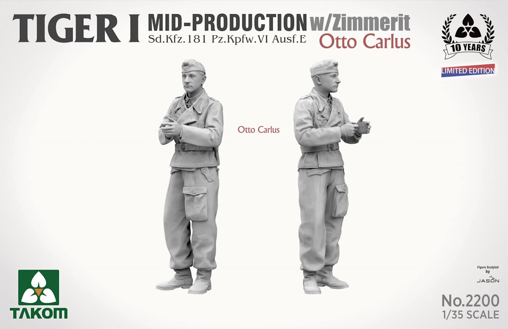 Tiger I Mid-Production w/Zimmerit - Sd.Kfz.181 Pz.Kpfw.VI Ausf.E - Otto Carius