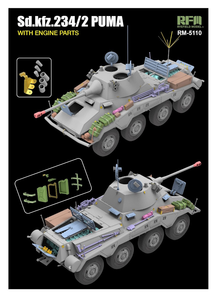Sd.kfz.234/2 PUMA - with Engine Parts