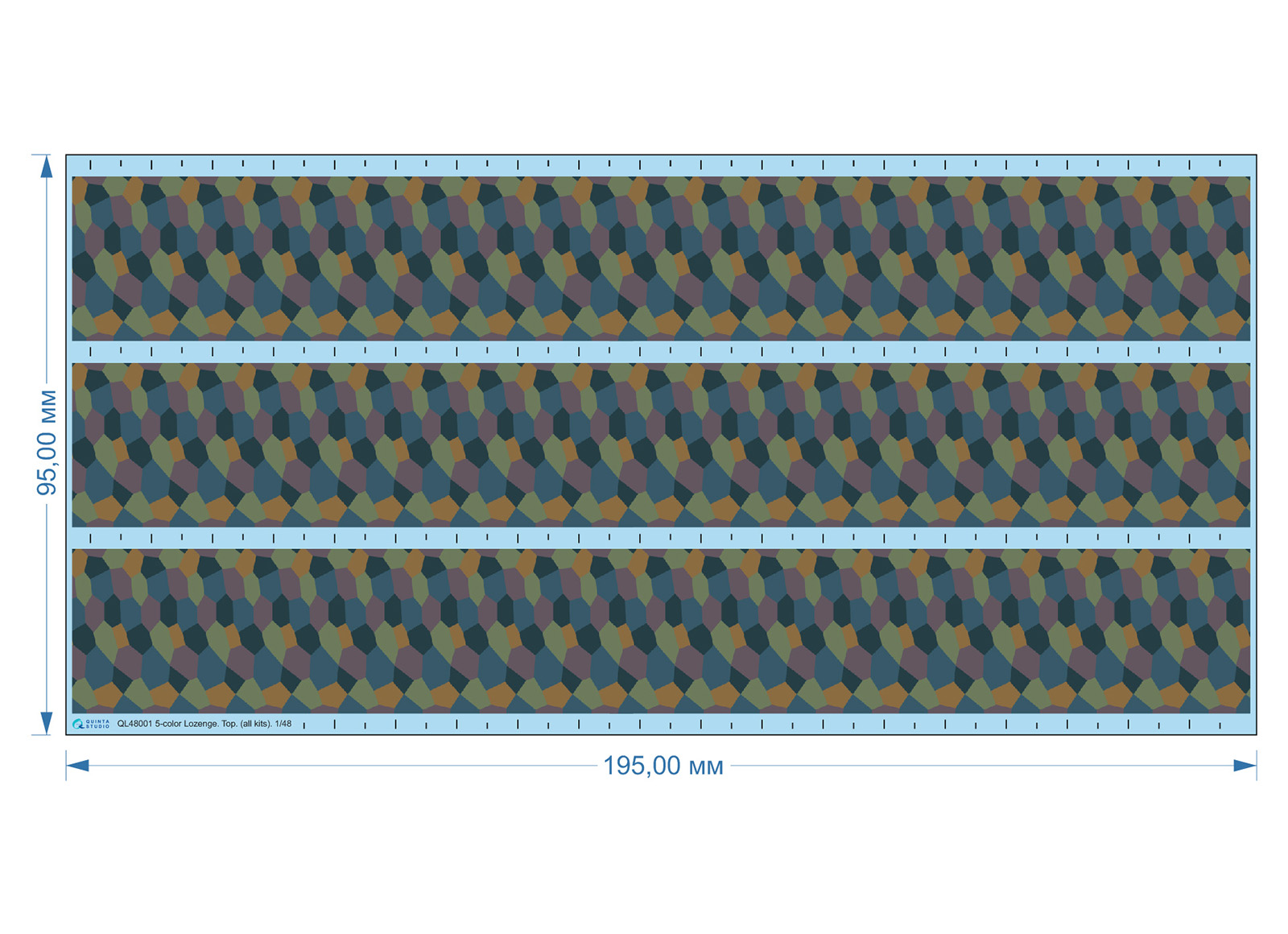 German WWI 5-Colour Lozenge (upper surface)