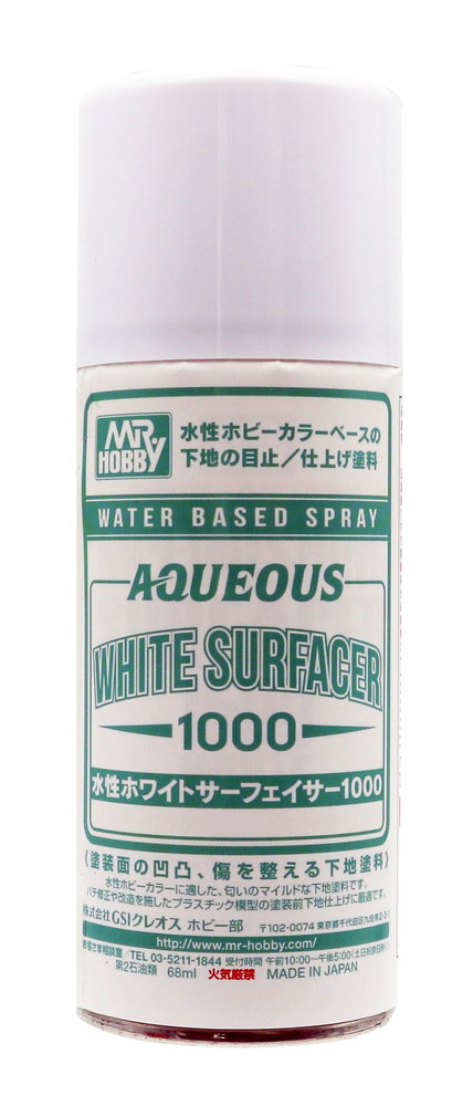 Mr.Hobby Aqueous White Surfacer 1000 Spray - B-612
