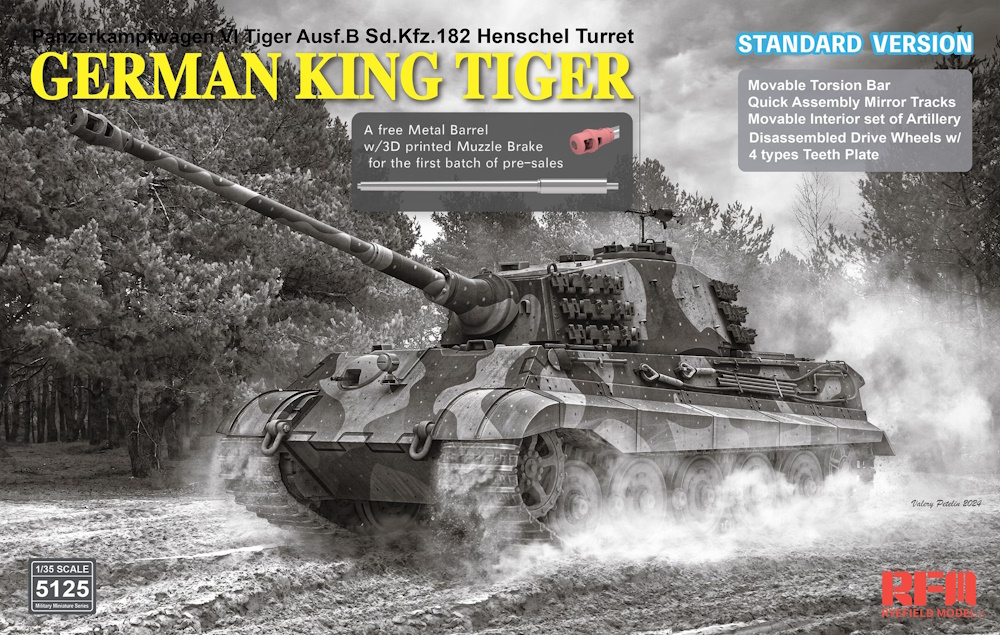 German King Tiger - Panzerkampfwagen VI Tiger Ausf.B Sd.Kfz. 182 Henschel Turret  - Standard Version German King Tiger - Panzerkampfwagen VI Tiger Ausf.B Sd.Kfz. 182 Henschel Turret  - Standard Version