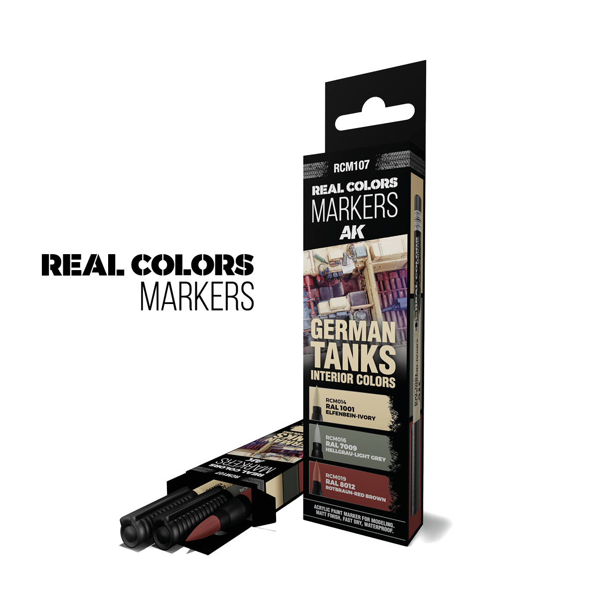 GERMAN TANKS INTERIOR COLORS - SET 3 REAL COLORS MARKERS GERMAN TANKS INTERIOR COLORS - SET 3 REAL COLORS MARKERS