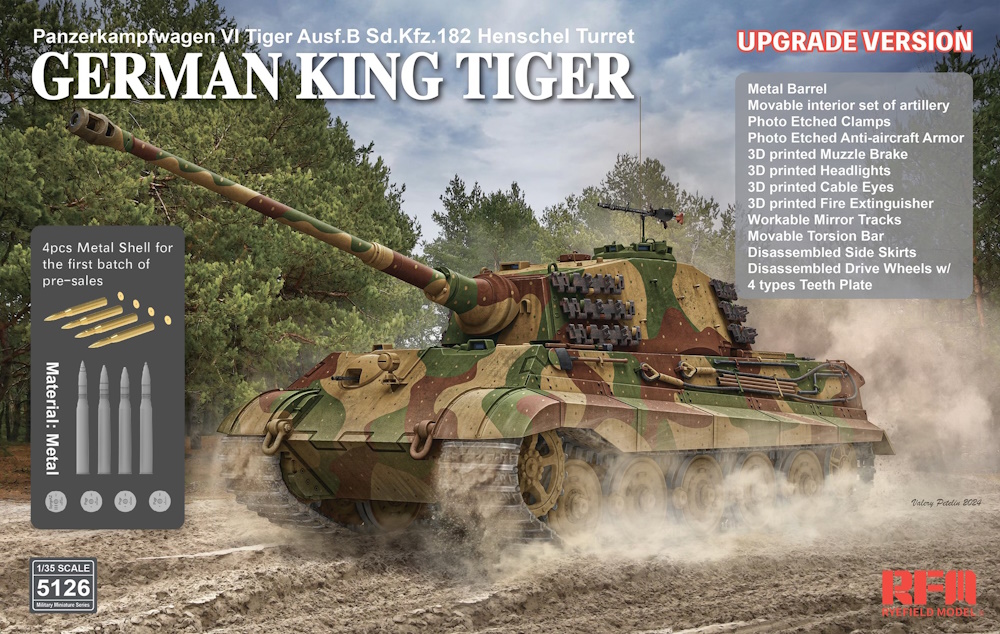 German King Tiger - Panzerkampfwagen VI Tiger Ausf.B Sd.Kfz. 182 Henschel Turret  - Upgrade Version German King Tiger - Panzerkampfwagen VI Tiger Ausf.B Sd.Kfz. 182 Henschel Turret  - Upgrade Version
