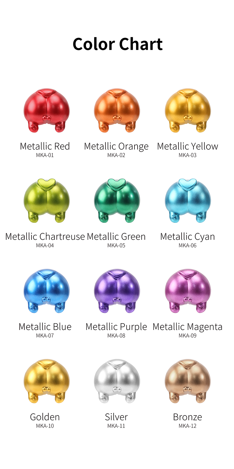 MKA-02 Super Metallic Color Markers - Metallic Orange