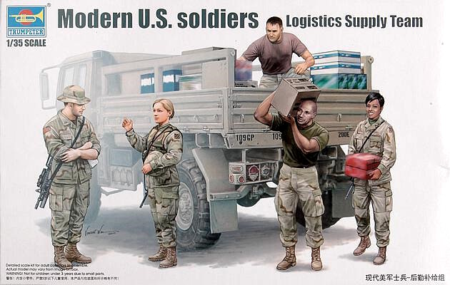 Modern U.S. soldiers Logistics Supply Team