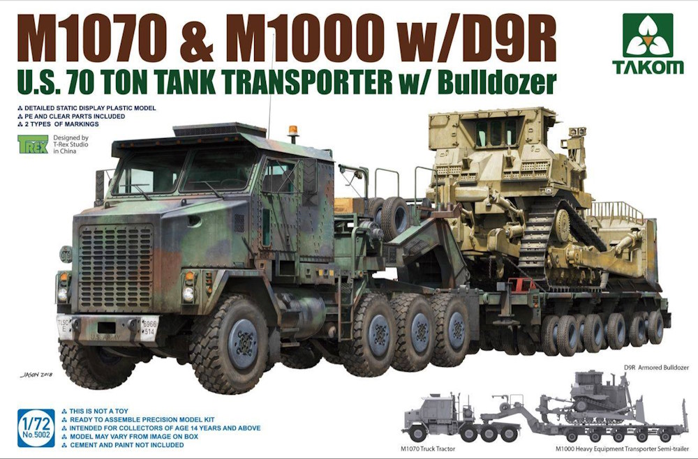 M1070 & M1000 w/D9R - U.S. 70 Ton Tank Transporter w/ Bulldozer