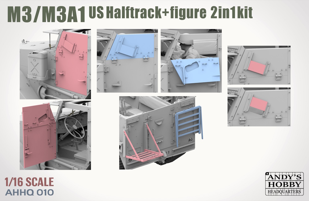 M3 / M3A1 U.S. Halftrack 2 in 1 Kit