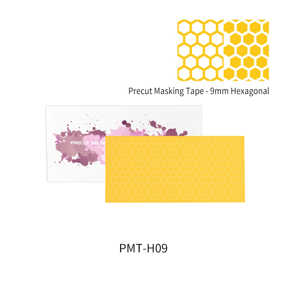 Vorgeschnittene Masken 9 mm - Hexagonal - Precut Masking Tape - PMT-H09