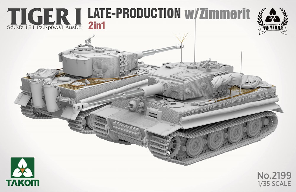 Tiger I Late-Production w/Zimmerit - Sd.Kfz.181 Pz.Kpfw.VI Ausf.E (Late/Late Command) 2 in 1 Tiger I Late-Production w/Zimmerit - Sd.Kfz.181 Pz.Kpfw.VI Ausf.E (Late/Late Command) 2 in 1