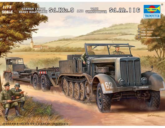 German 18 Ton Heavy Half-Track Sd.Kfz.9 and Tank Transporter Sd.Ah.116