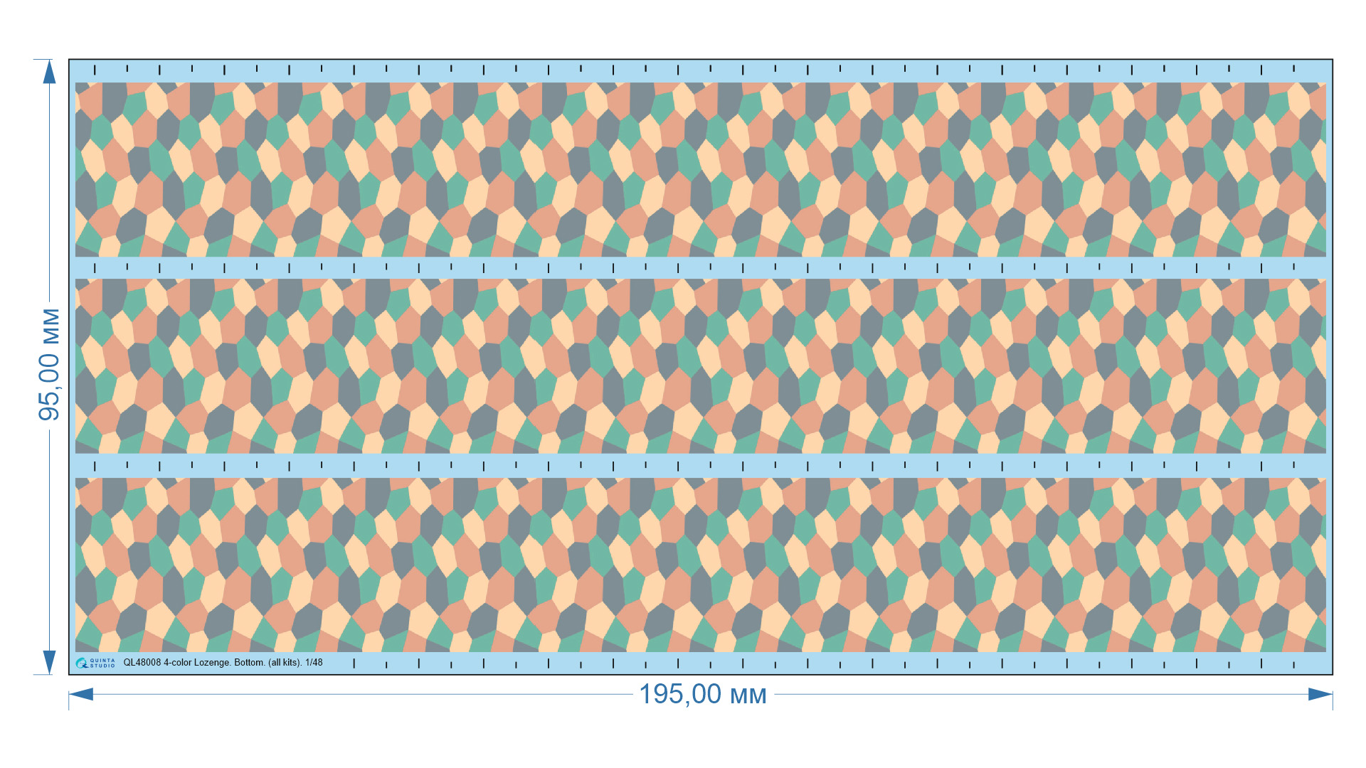 German WWI 4-Colour Lozenge (lower surface)