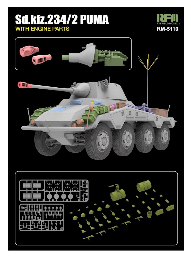 Sd.kfz.234/2 PUMA - with Engine Parts