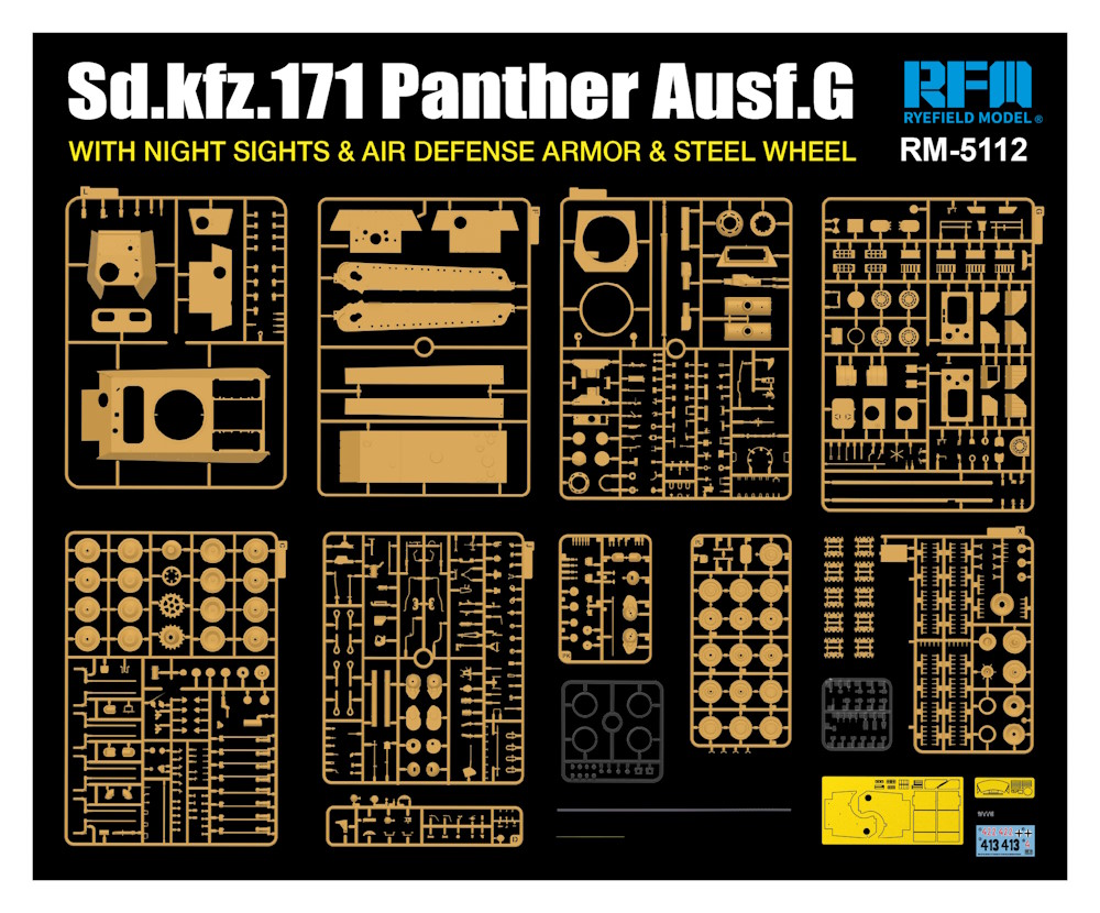 Panther Ausf.G - Night Sights - Air defense Armor -Steel Wheels - Workable Tracks