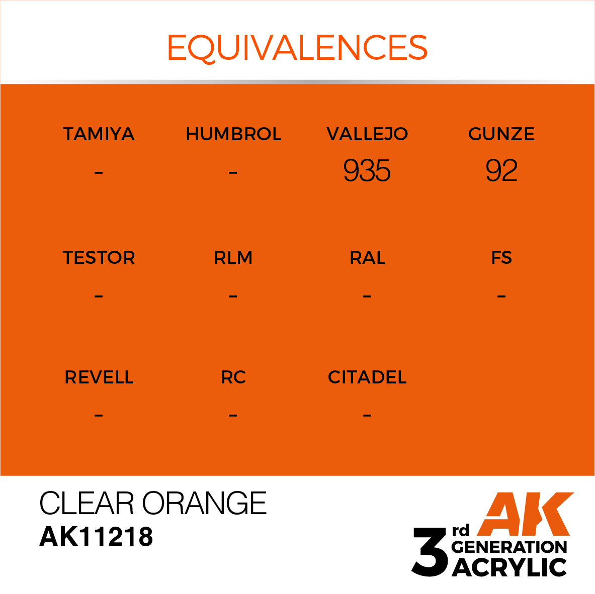 Clear Orange - Standard