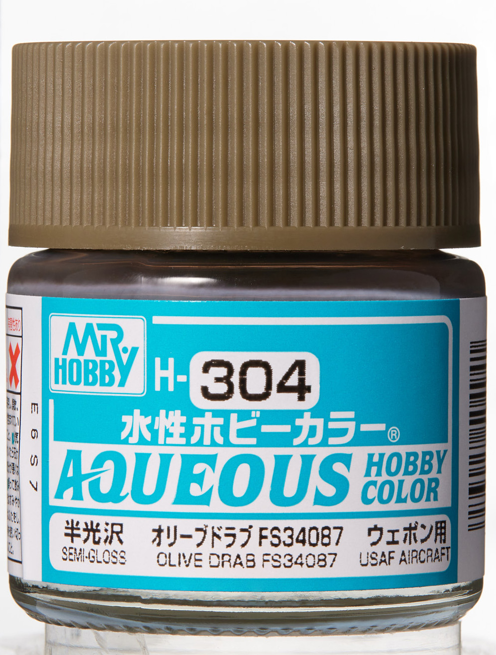 Mr. Aqueous Hobby Color - Olive Drab FS34087 - H304 - Oliv Grün FS34087