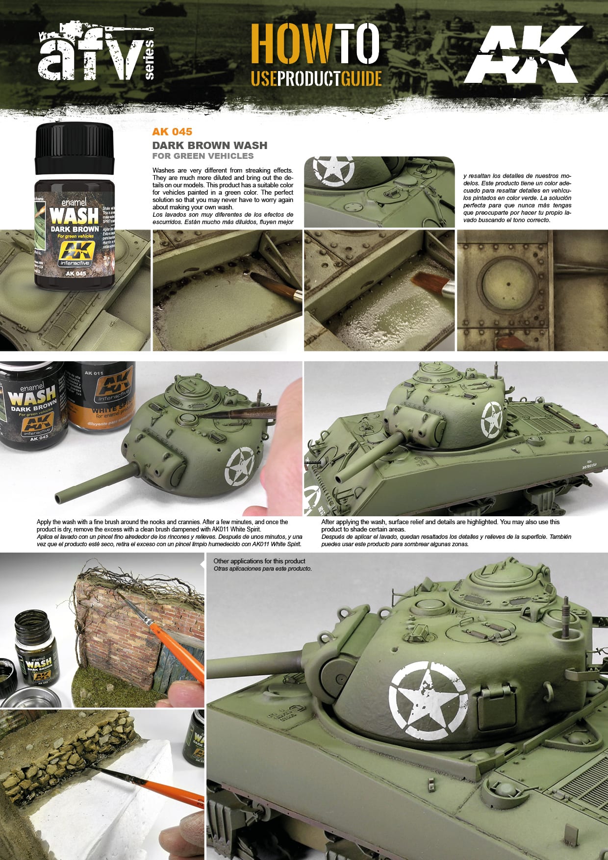 Dark Brown Wash For Green Vehicles