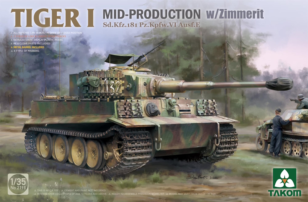 Tiger I Mid-Production w/Zimmerit - Sd.Kfz.181 Pz.Kpfw.VI Ausf.E