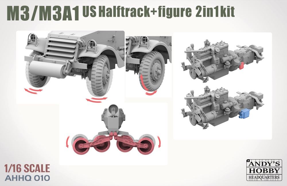 M3 / M3A1 U.S. Halftrack 2 in 1 Kit