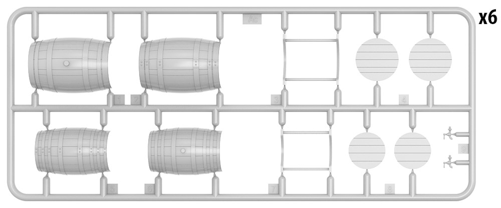 Wooden Barrels - Medium Size - MiniArt 35630