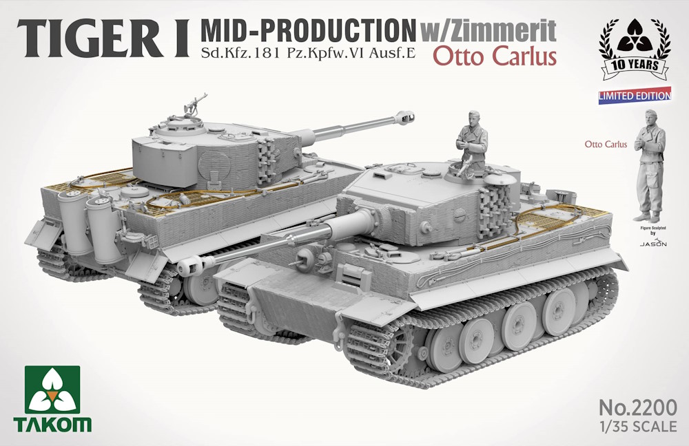 Tiger I Mid-Production w/Zimmerit - Sd.Kfz.181 Pz.Kpfw.VI Ausf.E - Otto Carius