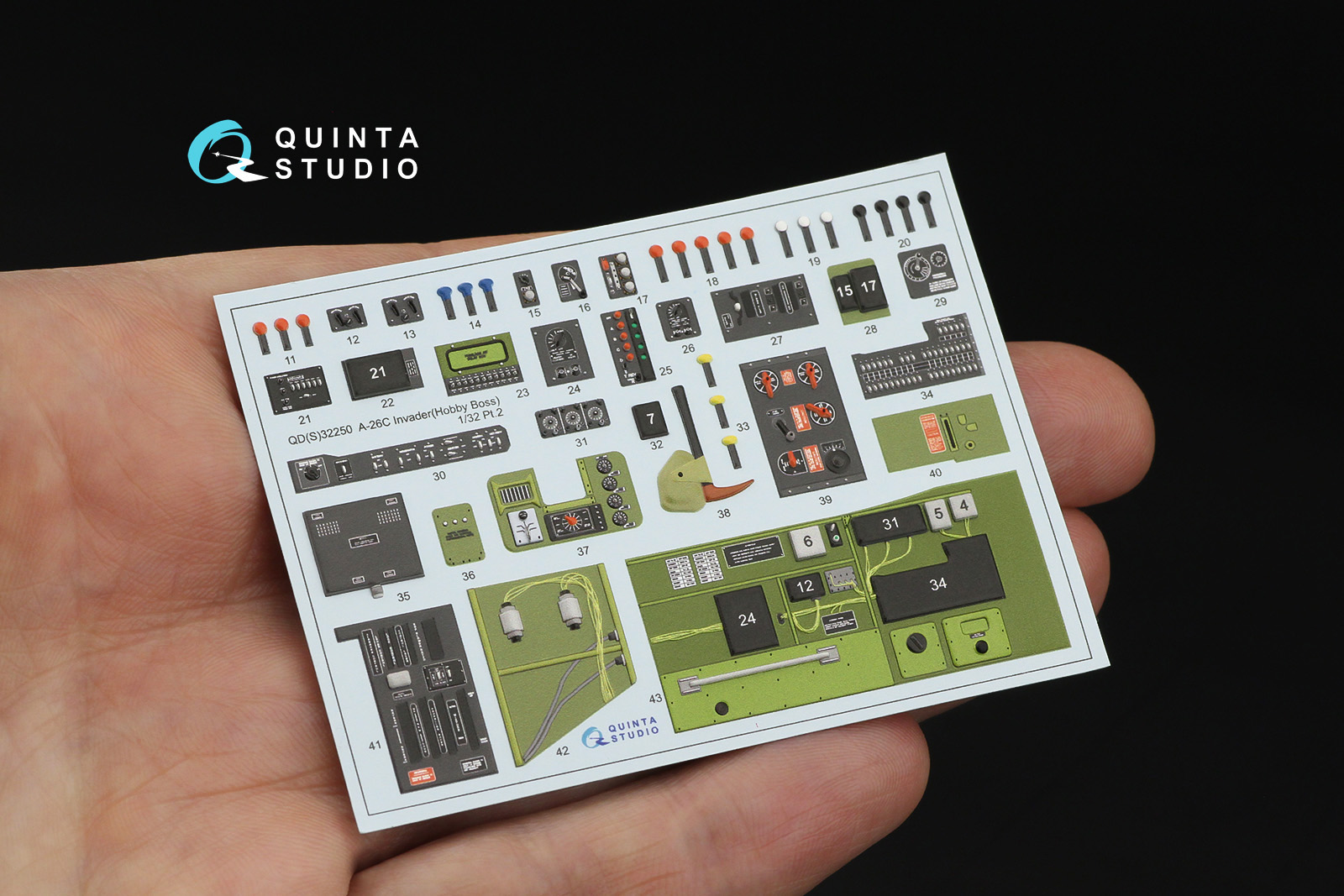 A-26C Invader 3D-Printed & coloured Interior on decal paper (Hobby Boss) (Small version)